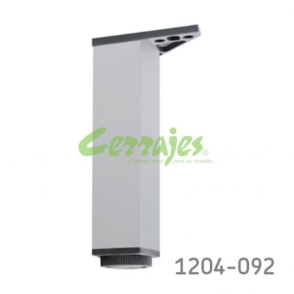 PATA CUADRADA DE ALUMINIO 40X40 PARA MUEBLE H 180