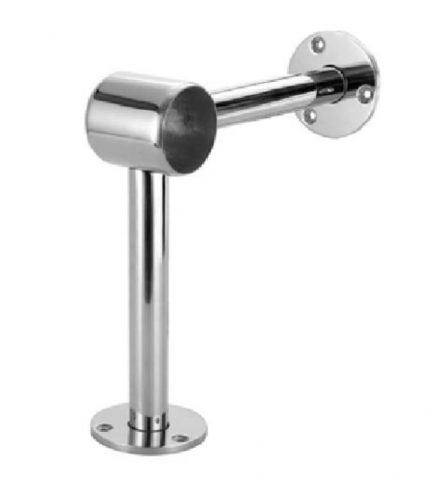 SOPORTE COMBINADO A PISO Y PARED  TUBULAR PARA SISTEMA DE PASAMANOS