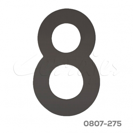 Numero 8 acero inoxidable de 200mm acabado negro mate