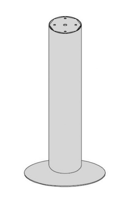 COLUMNA H 695MM DE 120MM CON BASE DE 420MM ALUMINIO