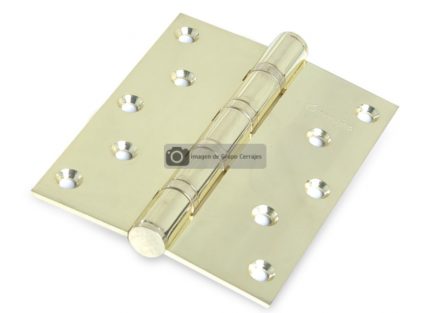 BISAGRA DE LIBRO 127 MM X 101 MM X 3.5 MM LATON BRILLANTE