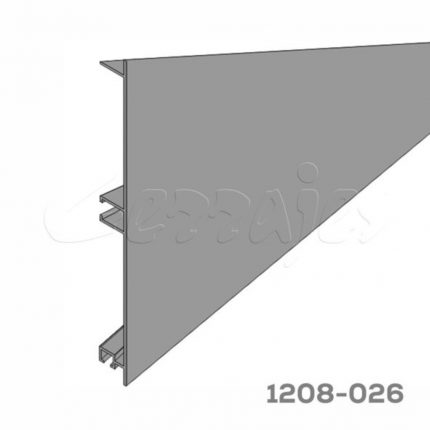Zoclo aluminio h=150mm L=4000mm Negro mate