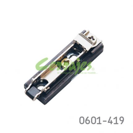 BASE SALICE 21 + 32 RECTA ZAMAK 2 AJUST TITANIO ALT 3MM