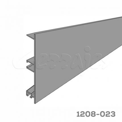 Zoclo aluminio h=100mm L=4000mm Negro mate