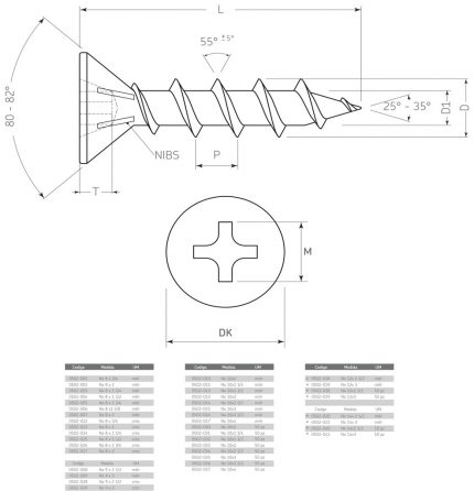 Tornillo sinker PH plano ngr 8 x 1 3/4