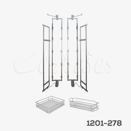 DESPENSA DOBLE CERRAJES PARA GAB. W900MM X H1959-2359MM X D600MM CROMO/GRIS