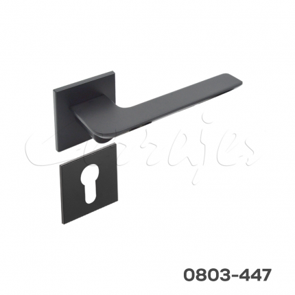 Manija Modelo Surface Zamak Negro mate para mecanismo magnético rosetón cuadrado de 5mm
