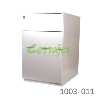 Archivero 2 cajones 1 cajon filer H=693 L=583 W=420 alum