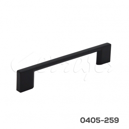 Jaladera Zamak cc 128mm L=155 mm Negro Mate 4736 Z91 M4x25mm