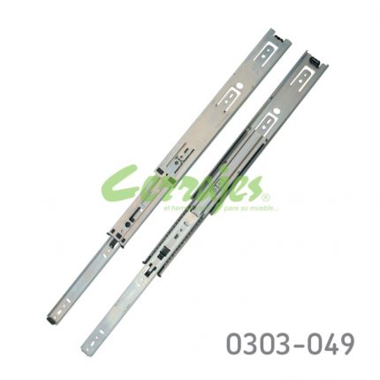 Corredera KV 8400 H=45mm L=300mm Zincada Extensión total