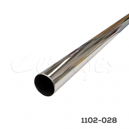 Tubo redondo para armario 25-0,7-L=3000 mm Cromado