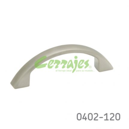 Jaladera Zamak cc 64 mm L=80 mm 4111 Z23 Niquel mate Tornillo M4x25mm