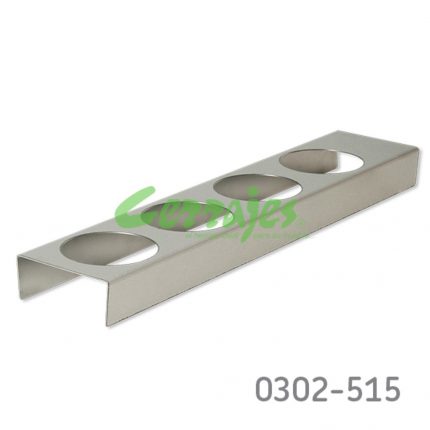 Base para 4 especieros Inox  Ø=80 100x500 mm (s/especieros)