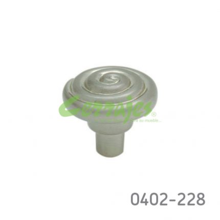 Botón Zamak Ø=31 mm 4237 Z22 Niquel cepillado Tornillo #8-32X1"