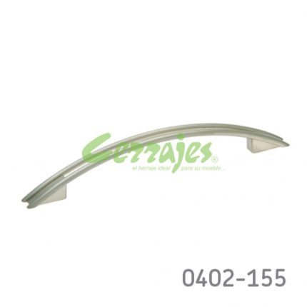 Jaladera Zamak cc 128 mm L=168 mm 4141 Z22 Niquel cepillado Tornillo #8 - 32X1"