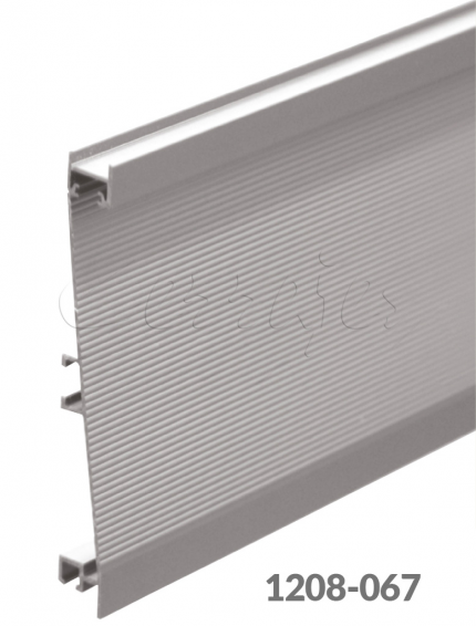 Zoclo para iluminación LED Cerrajes L=4000mm H=150mm Aluminio Anodizado Negro mate c/difusor y sello