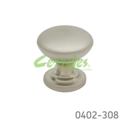 Botón Zamak Ø=24 mm 4004 Z23 Niquel mate Tornillo M4x25mm