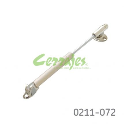 Pistón gradual Italiana Ferramenta "Kraby" L=244mm beige 60N con enganche y tornillos