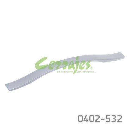 Jaladera Aluminio cc 160 mm L=232 mm 4338 A22 Niquel cepillado Tornillo M4x25mm