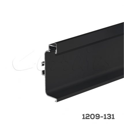 Perfil para iluminación LED doble Cerrajes "Gola" L=3000mm H=73mm Aluminio Anodizado Negro mate