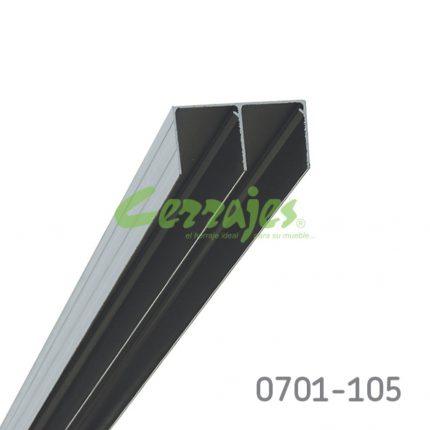 Carril superior "Eleganzza" L=3,60m Aluminio anodizado natural mate
