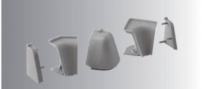 Juego de accesorios en ángulo Volpato "Alzatina 50/61" Plástico Gris