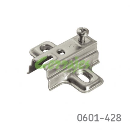 Base H4 con 4 perforaciones p/bisagra Cerrajes