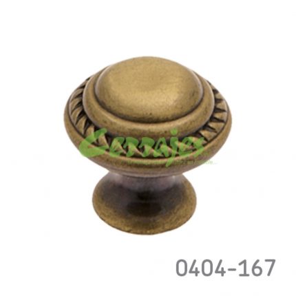 Botón Zamak Ø=25 mm 2065 Z16 Latón antiguo Tornillo M4x25mm