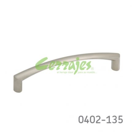 Jaladera Zamak cc 128 mm L=138 mm 4121 Z23 Niquel mate Tornillo #8 - 32X1"