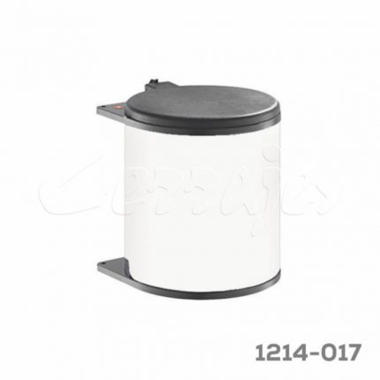 Bote para basura Hailo "Big-Box" W=400mm blanco lateral 15L con estructura "FaceFrame"