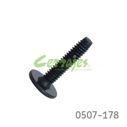 Tornillo conector cabeza plana Ø=1/4"L=30 mm 20 hilos por pulgada Hex.4mm (Allen) Negro