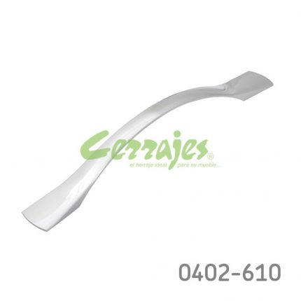 Jaladera Zamak cc 128 mm L=173 mm 4403 Z22 Niquel cepillado Tornillo M4x25mm