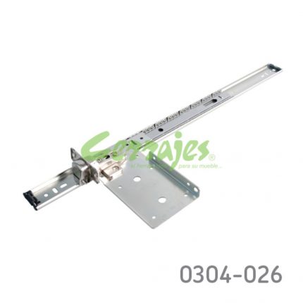 Corredera para puerta instalación lateral KV 8080P L=500mm Zincada Extensión total