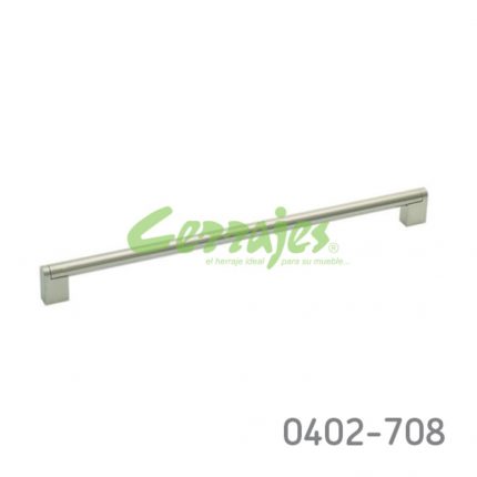 Jaladera hueca Aluminio  / Acero Inoxidable cc 359 mm L=372 mm 4185 I14 Cepillado Tornillo M4x25mm