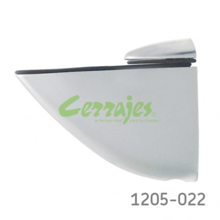 Ménsula para panel/cristal max. 11mm  Cerrajes "Pelícano" L=53mm Cromo mate 10Kg c/tornillos