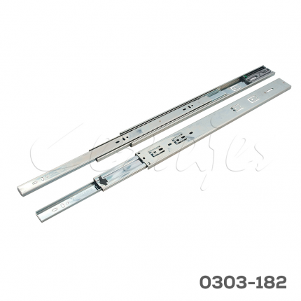 Corredera de baleros Cerrajes L=300mm Zincada Extensión total Apertura automática (Push)