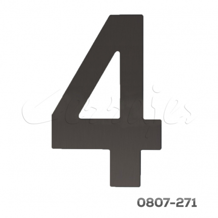 Numero 4 acero inoxidable de 200mm acabado negro mate