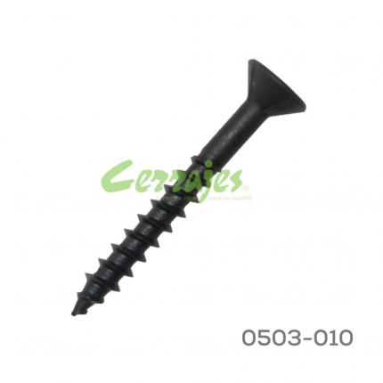 Tornillo cabeza plana "Combi" #10 x2" (50,8 mm) PH2/SQD2 Negro con punta