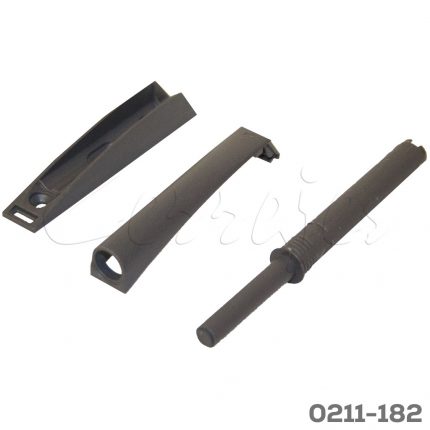 Pulsador Italiana Ferramenta "K-Push Tech" L=37mm antracita con soporte y tornillos