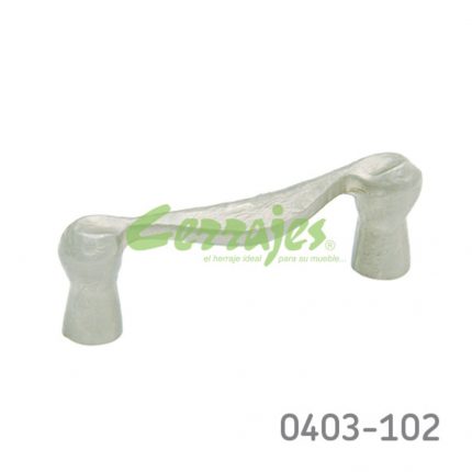 Jaladera Zamak cc 76 mm L=91 mm 3048 Z22 Niquel cepillado Tornillo M4x25mm