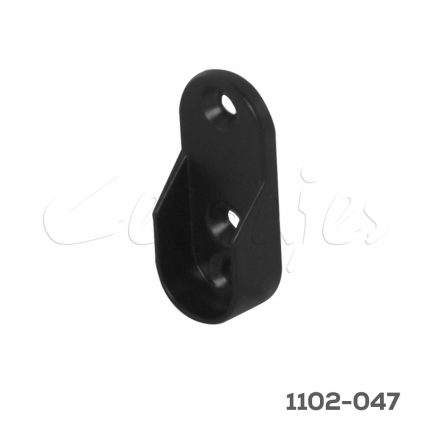 Brida negra Cerrajes fijación atornillable para tubo oval