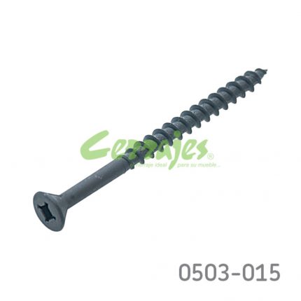 Tornillo cabeza plana "Combi" #12 x3" (76,2 mm) PH3/SQD3Negro con punta