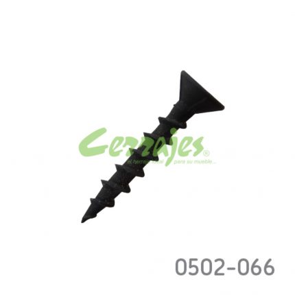 Tornillo para unión de madera cabeza plana "Sinker" #8 x1" (25,4 mm) PH2 Negro con punta