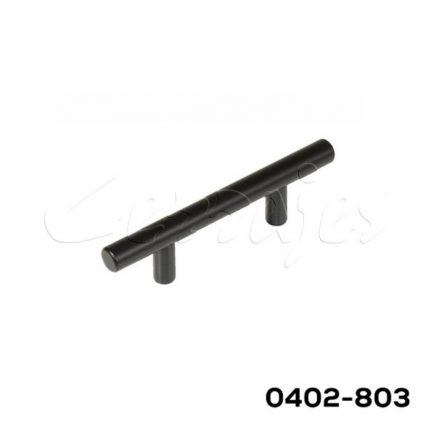 Jaladera barra hueca Acero Inoxidable cc 64 mm L=124 mm 4468 I91 Negro mate Tornillo #8 - 32x1"