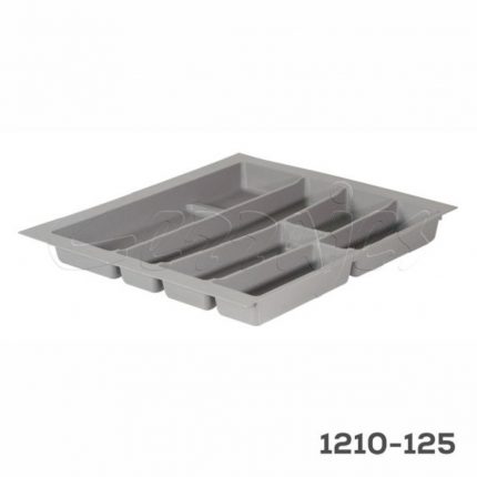 Organizador para cubiertos de cocina Volpato Serie-76 W=600mm Plástico PP Grafito