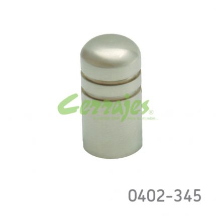 Botón Zamak Ø=10 mm 4282 Z22 Niquel cepillado Tornillo M4x25mm