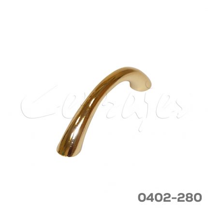 Jaladera Zamak cc 64 mm L=80 mm 4000 Z15 Latón pulido Tornillo M4x25mm