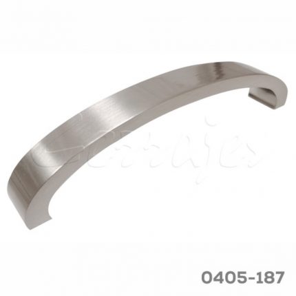 Jaladera Zamak cc 128 mm L=139 mm 4675 Z22 Niquel cepillado Tornillo M4x25mm