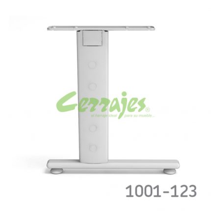 Base leda descentrada con forro H=965 mm blanco