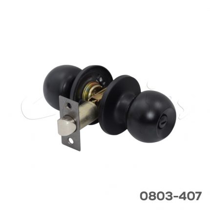 Manija tubular baño Mod."Apolo" botón/ranura, Pestillo 60-70mm, Negro mate